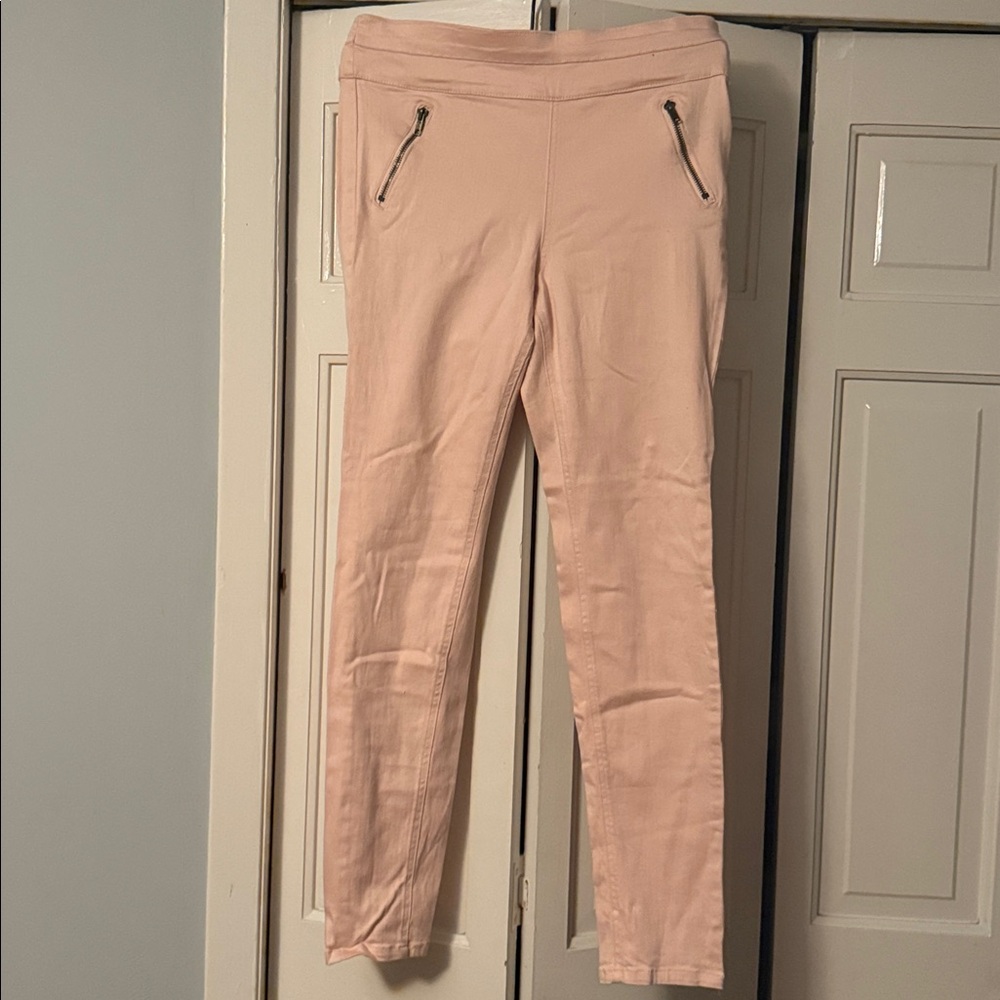 Casual Women's Light Pink High Waisted Leggings